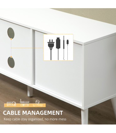 HOMCOM Modern TV Cabinet Stand w/ Shelves & Drawers, Living Room Bedroom