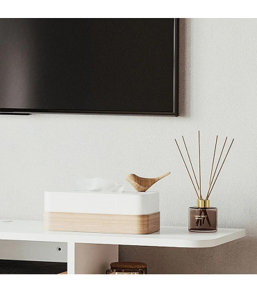 Floating TV Unit Stand Wall Mount Media Console with Storage Shelf, White