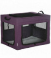 69cm Foldable Pet Carrier Cat Bag w/ Cushion, for Miniature, Small Dogs - Purple