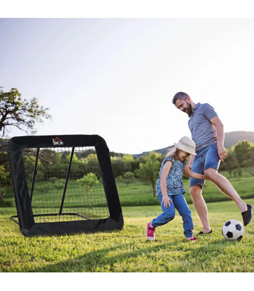Football Training Net Training Rebounder Net w/ Adjustable Angles - Black