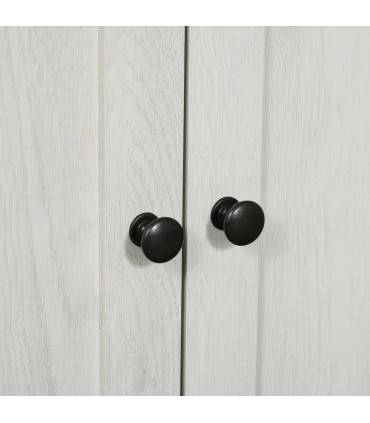 Bathroom Floor Standing Cabinet Storage Organizer w/ Drawer Double Door, White