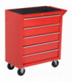 Roller Tool Cabinet Storage Box 5 Drawers Wheels Caster Garage Workshop Red