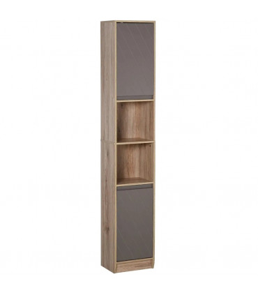 170cm Freestanding Storage Cabinet Slimline Unit w/ 2 Cupboards 2 Compartments