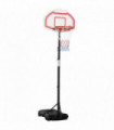 Outdoor Adjustable Basketball Hoop Stand w/ Wheels, Stable Base 258-314cm