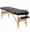 Portable Massage Bed Folding Spa Beauty Massage Table with 2 Sections Black