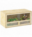 PawHut Reptile Terrarium w/ Transparent Sliding Doors, Breathable Mesh