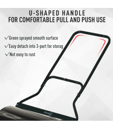 60L Steel Garden Roller Push Pull w/ Fillable Cylinder Water Rolling Drum