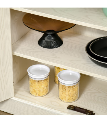 HOMCOM 180cm Kitchen Pantry Storage Cabinet Server Food Organizer, White