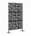 Outsunny 6.5FT Metal Outdoor Privacy Screen Panel with Stand and Ground Stakes