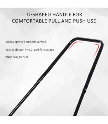 DURHAND Heavy Duty Garden Lawn Roller Push Tow Water Sand Filled 46L Equipment