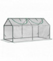 Outsunny Greenhouse Plants Foil Tomato Vegetable House W/ 2 Windows Clear