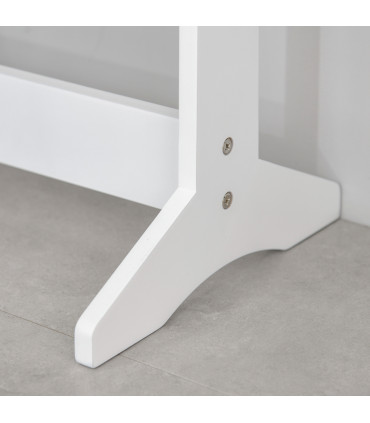 LED Mirrored Jewellery Cabinet, 36Lx30Wx136H cm-White