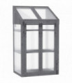 Wooden Greenhouse Cold Frame Grow House w/ Double Door for Flower Grey