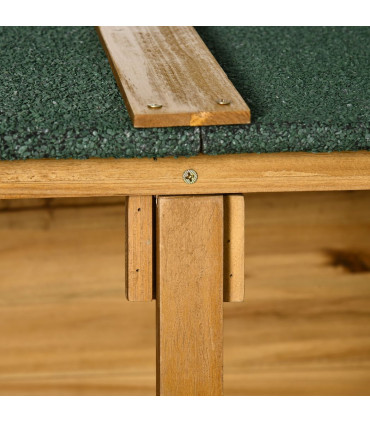 Garden Storage Shed Tool Organizer w/ Table, 140x75x157cm, Natural