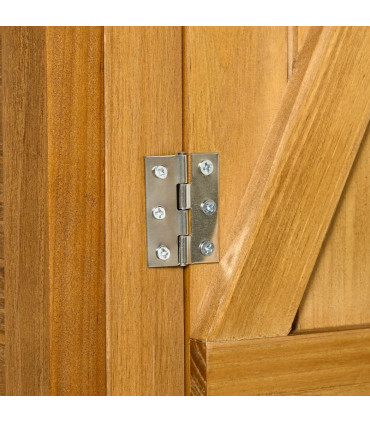 Garden Storage Shed Tool Organizer w/ Table, 140x75x157cm, Natural