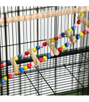 Bird Cage, with Stand, Wheels, Toys, for Budgies, Finches, Parakeets