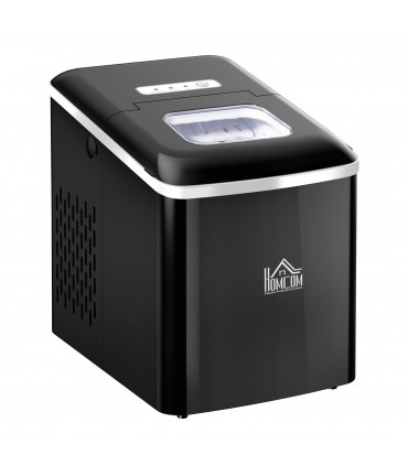 Ice Maker 12kg/24H Production with Scoop Basket for Home Office Black