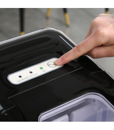 Ice Maker 12kg/24H Production with Scoop Basket for Home Office Black