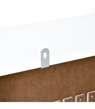 HOMCOM Modern Radiator Cover Heater Cabinet Slatted Worktop Painted MDF White