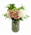 55cm Artificial Chrysanthemum Glass Retro Vase