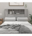 Headboard Cabinet Grey Sonoma 120x18.5x104.5 cm