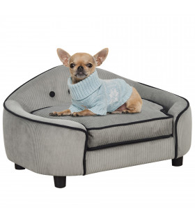 Dog Sofa Bed Pet Chair w/ Sponge Padded Cushion for XS and S Size Dogs - Grey