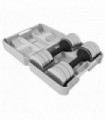 Adjustable Dumbbells Set, Free weights with Storage Box, 10kg x 2