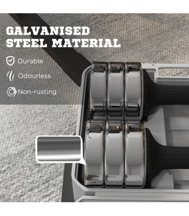 Adjustable Dumbbells Set, Free weights with Storage Box, 10kg x 2