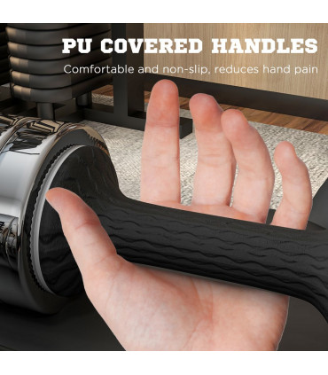 Adjustable Dumbbells Set, Free weights with Storage Box, 10kg x 2