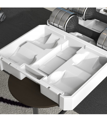 Adjustable Dumbbells Set, Free weights with Storage Box, 10kg x 2