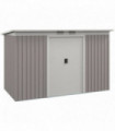 Garden Storage Shed Store Metal Roof Building Tool Box Container Light Grey