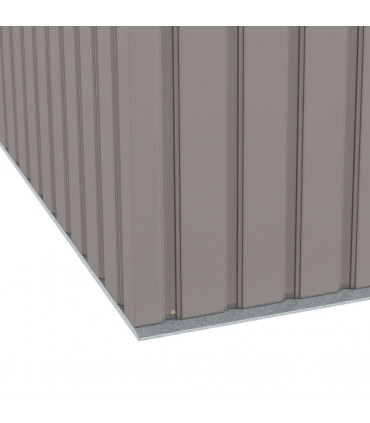 Garden Storage Shed Store Metal Roof Building Tool Box Container Light Grey