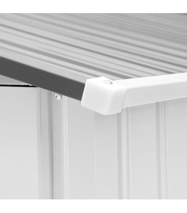 Garden Shed Storage Large Yard Store Sliding Door Metal Roof Tool Box Silver