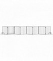 PawHut 8 Panels Freestanding Dog Barrier for S and M Dogs - White