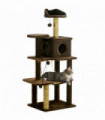 PawHut Cat Tree for Indoor Cats, Modern Cat Tower with Scratching Posts, House