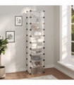 Shoe Rack Transparent 44x32x174 cm PP