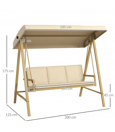 HOMCOM Stylish Retro Linen Swivel Tub Chair Steel Frame Cushion Seat Cream Whit