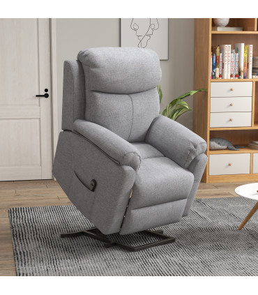 HOMCOM Power Lift Chair Electric Riser Recliner with Remote Control, Grey