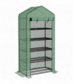 Outsunny Widened Mini Greenhouse 5 Tier Green House, 193H x 90W x 49Dcm, Green