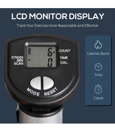 HOMCOM Adjustable Twist Stepper Step Machine For Home Gym Aerobic Workout