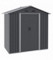 Outsunny 6.5x3.5ft Metal Garden Shed for Garden and Outdoor Storage, Dark Grey