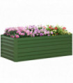 Outsunny Galvanised Steel Outdoor Raised Bed w/ Reinforced Rods, Green