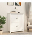 Sideboard White 83x41.5x100 cm Solid Wood Pine