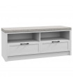 HOMCOM Shoe Bench with Removable Cushion, Open Compartments and Drawers