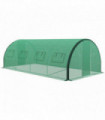 Outsunny Tunnel Greenhouse, Upgraded Structure, Hinged Doors, 6 x 3(m), Green