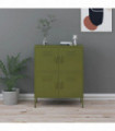 Storage Cabinet Olive Green 80x35x101.5 cm Steel