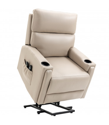 HOMCOM Lift Chair for Living Room, Recliner Chair with Vibration Massage, Heat