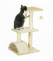 PawHut 72cm Cat Tree Climbing Tower with Sisal Scratching Post - Cream White