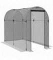 Outsunny Fruit Cage, Plant Protection Tent, 1.2 x 2.4 x 1.9m, Black