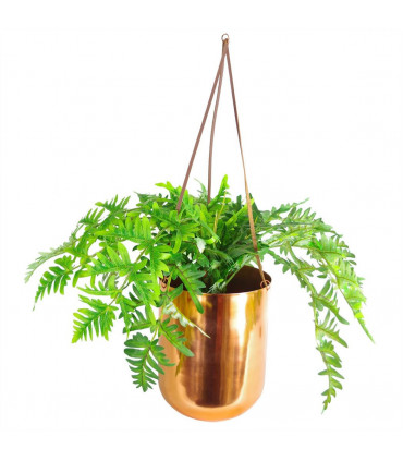 Leaf Copper Hanging Planter 18 x 22cm
